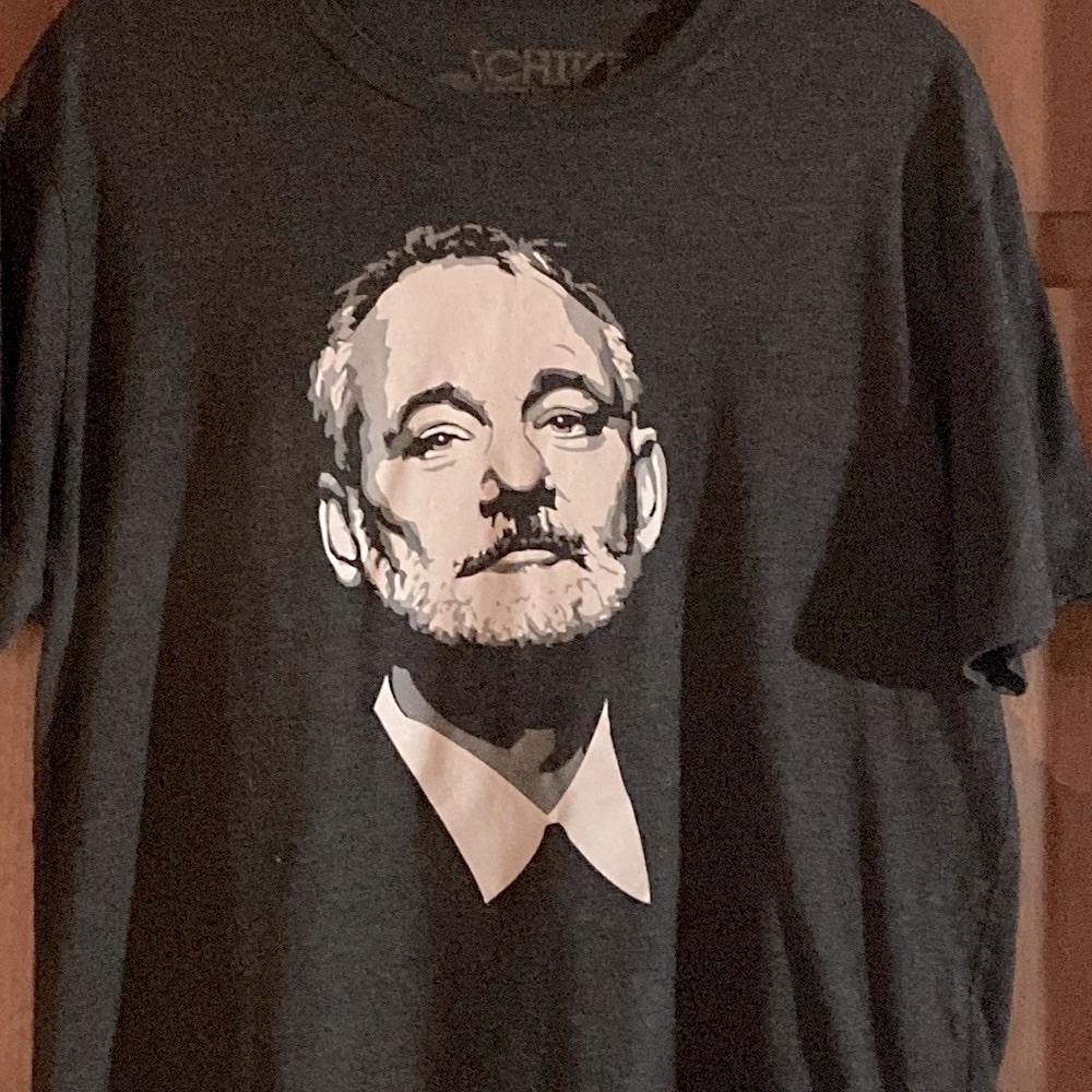 •Bill Murray Chive Tee•Dark Grey, Distressed T-Shirt~Unisex~Med.~Like New - Picture 2 of 7